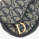 Christian Dior Small Blue Diorissimo Saddle Pouch