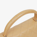 Chanel Beige Caviar Quilted Jumbo Kelly Flap Bag