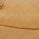 Chanel Beige Caviar Quilted Jumbo Kelly Flap Bag
