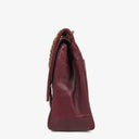 Chanel Vintage Medium Timeless Classic Double Flap Bag Burgundy Quilted Lambskin 24K Gold-Plated Hardware And Mademoiselle Chain