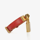 Hermes Kelly Rouge Courchevel Leather Gold Plated Watch