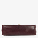 Chanel Vintage Medium Timeless Classic Double Flap Bag Burgundy Quilted Lambskin 24K Gold-Plated Hardware And Mademoiselle Chain