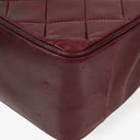Chanel Vintage Medium Timeless Classic Double Flap Bag Burgundy Quilted Lambskin 24K Gold-Plated Hardware And Mademoiselle Chain