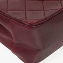 Chanel Vintage Medium Timeless Classic Double Flap Bag Burgundy Quilted Lambskin 24K Gold-Plated Hardware And Mademoiselle Chain