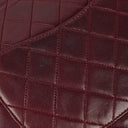 Chanel Vintage Medium Timeless Classic Double Flap Bag Burgundy Quilted Lambskin 24K Gold-Plated Hardware And Mademoiselle Chain