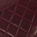 Chanel Vintage Medium Timeless Classic Double Flap Bag Burgundy Quilted Lambskin 24K Gold-Plated Hardware And Mademoiselle Chain