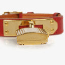Hermes Kelly Rouge Courchevel Leather Gold Plated Watch