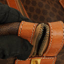 Celine Vintage Macadam Triomphe Brown Travel Bag