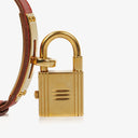 Hermes Kelly Rouge Courchevel Leather Gold Plated Watch