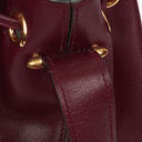 Cartier Must De Cartier Burgundy Leather Small Bucket Bag