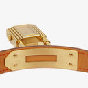 Hermes Kelly Rouge Courchevel Leather Gold Plated Watch