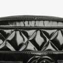 Chanel CC Black Quilted Patent Leather Camera Tassel Bag