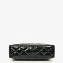 Chanel CC Black Quilted Patent Leather Camera Tassel Bag