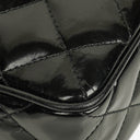 Chanel CC Black Quilted Patent Leather Camera Tassel Bag