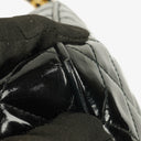 Chanel CC Black Quilted Patent Leather Camera Tassel Bag