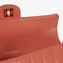 Chanel East West Chocolate Bar Flap Bag Quilted Leather and Gold-Tone Hardware