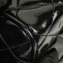 Chanel CC Black Quilted Patent Leather Camera Tassel Bag