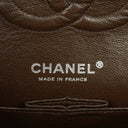 Chanel Vintage Medium Classic Double Flap Bag Brown Jersey Silver-Plated Hardware