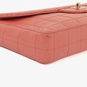 Chanel East West Chocolate Bar Flap Bag Quilted Leather and Gold-Tone Hardware