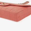 Chanel East West Chocolate Bar Flap Bag Quilted Leather and Gold-Tone Hardware