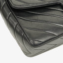 Chanel Medium Flap Bag Black Chevron Lambskin 24K Gold-Plated Hardware