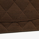 Chanel Vintage Medium Classic Double Flap Bag Brown Jersey Silver-Plated Hardware