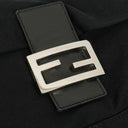 Fendi Mamma Baguette Black Neoprene Shoulder Bag
