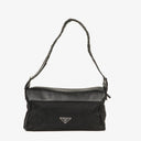 Prada Nylon and Leather Shoulder Bag