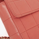 Chanel East West Chocolate Bar Flap Bag Quilted Leather and Gold-Tone Hardware
