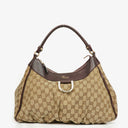 Gucci Monogram Canvas Abbey D-Ring Hobo Bag