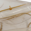 Chanel Vinyl Naked Gold Leather Single Flap Bag