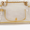 Chanel Vinyl Naked Gold Leather Single Flap Bag