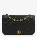 Chanel Classic Full Flap Bag Black Quilted Lambskin 24K Gold-Plated Hardware