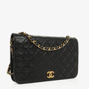 Chanel Classic Full Flap Bag Black Quilted Lambskin 24K Gold-Plated Hardware