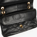 Chanel Vintage Small Classic Double Flap Bag Black Quilted Lambskin 24K Gold-Plated Hardware