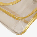 Chanel Vinyl Naked Gold Leather Single Flap Bag
