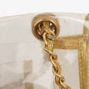 Chanel Vinyl Naked Gold Leather Single Flap Bag