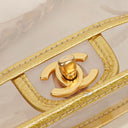Chanel Vinyl Naked Gold Leather Single Flap Bag