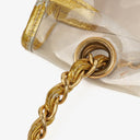 Chanel Vinyl Naked Gold Leather Single Flap Bag