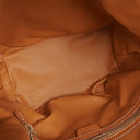 Celine Vintage Macadam Triomphe Brown Drawstring Bucket Bag