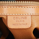Celine Vintage Macadam Triomphe Brown Drawstring Bucket Bag