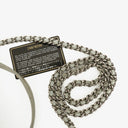 Chanel Silver Quilted Knit Pluto Glitter Medium Flap Bag