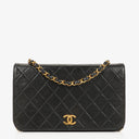 Chanel Classic Full Flap Bag Black Quilted Lambskin 24K Gold-Plated Hardware