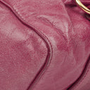 Miu Miu Vitello Dark Pink Satchel Bag