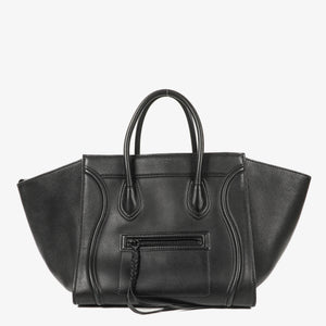 Celine Medium Luggage Black Leather Handbag