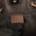 Gucci Brown Monogram Drawstring Bag