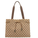 Gucci Brown Monogram Drawstring Bag