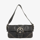 Coach Soho Black Leather Shoulder Bag