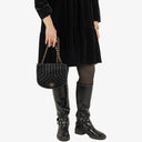 Chanel Half-Moon In Black Quilted Lambskin With 24K Gold-Plated Hardware