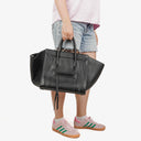 Celine Medium Luggage Black Leather Handbag